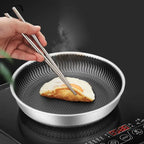 Tri-Ply 316 Stainless Steel Frying Pan – Double-Sided Honeycomb, All Cooktop Compatible