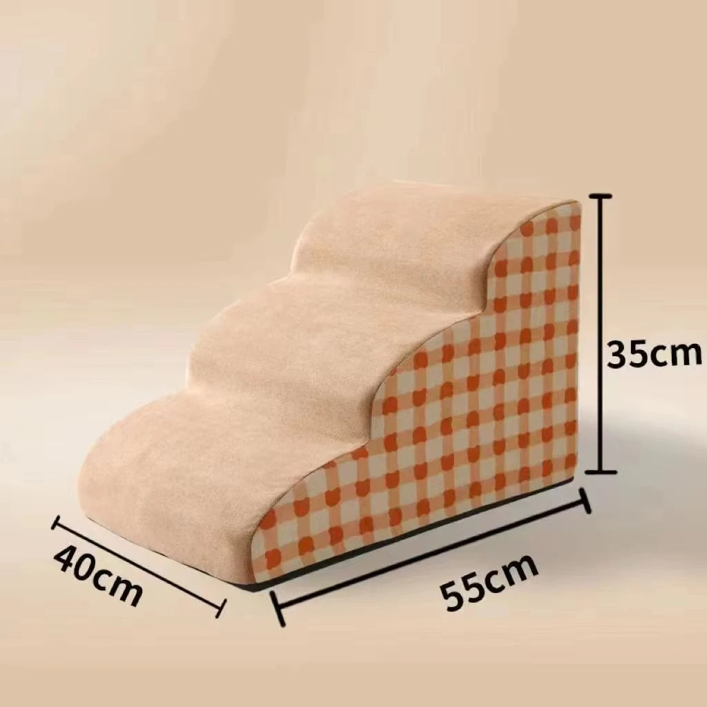 High-Density Foam Pet Stairs – Non-Slip, 2, 3 or 4 Steps for Dogs & Cats