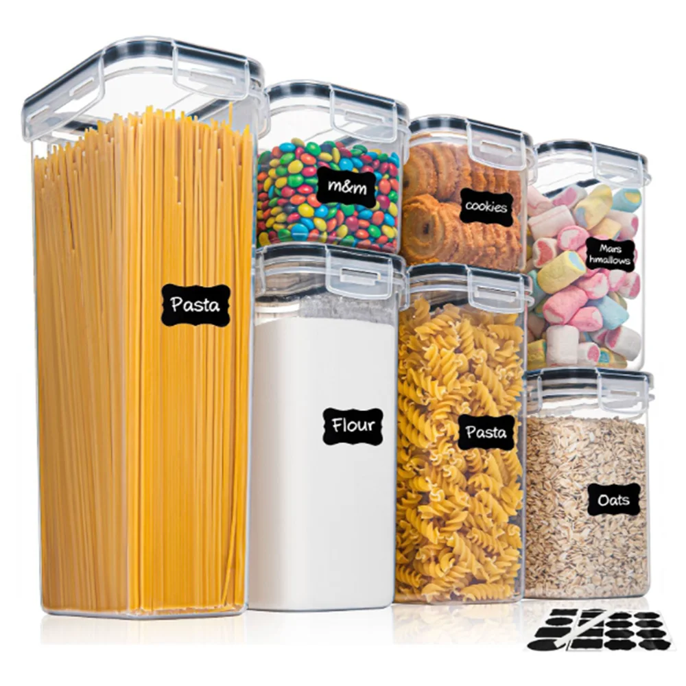 7-Piece Airtight Food Storage Container Set – BPA-Free with Labels & Pen