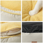 Fluffy Fleece Dog Bed | Removable Zipper Cover | Washable | 3 Sizes