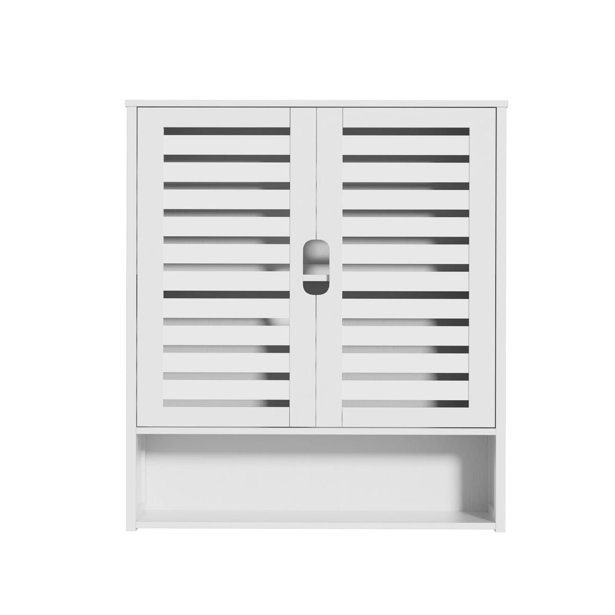 Wall-Mounted Bamboo Bathroom Cabinet – Storage Shelf & Medicine Cupboard, White or Wood