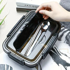 Stainless Steel Bento Lunch Box – 3-Compartment, Leakproof