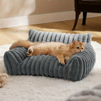 Plush Cat Sofa Bed | Deep Sleep Pet Basket | Cats & Small Dogs | 3 Sizes
