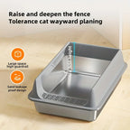Stainless Steel Cat Litter Box | Semi-Enclosed, Splash-Proof | 15 Styles
