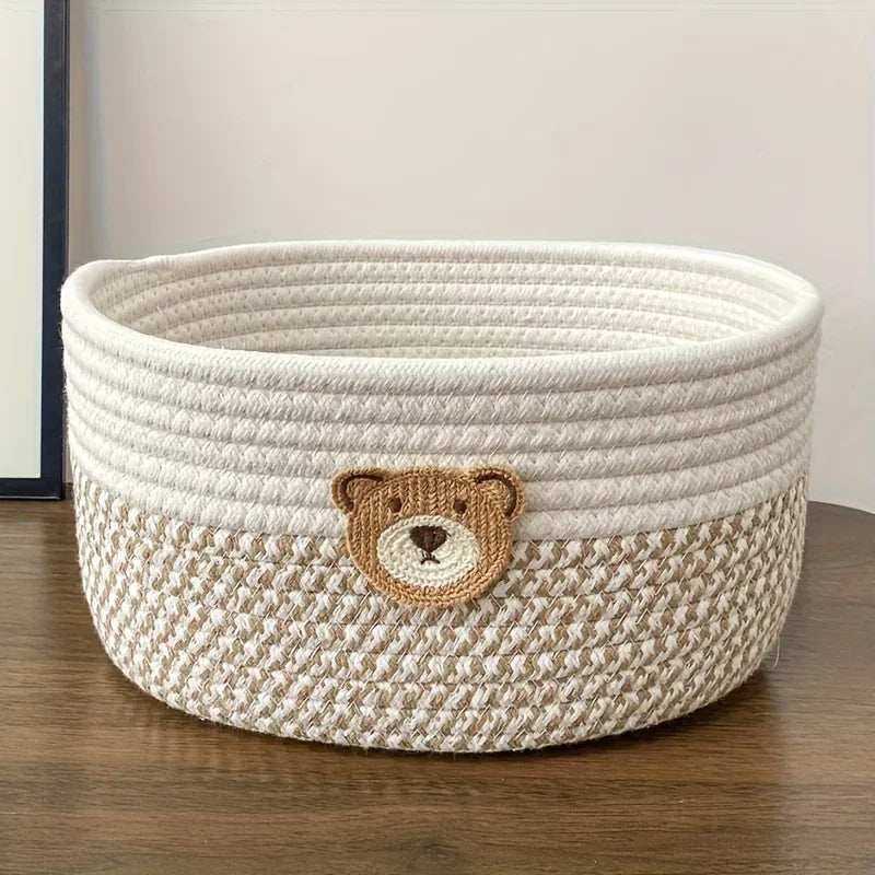 Bear Fabric Storage Basket for Toys, Clothes & Home Decor