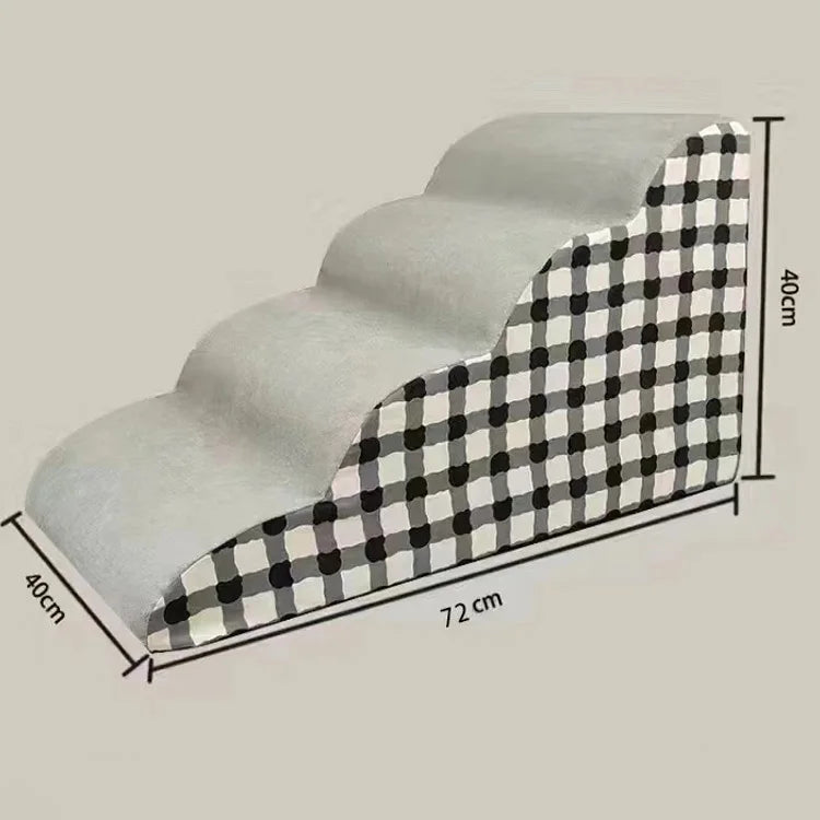 High-Density Foam Pet Stairs – Non-Slip, 2, 3 or 4 Steps for Dogs & Cats