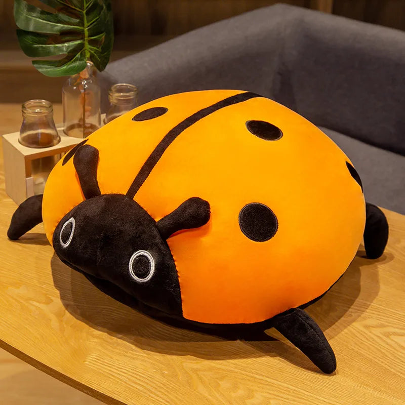 Ladybug Plush Pillow – Soft Spotted Insect in Five Colors