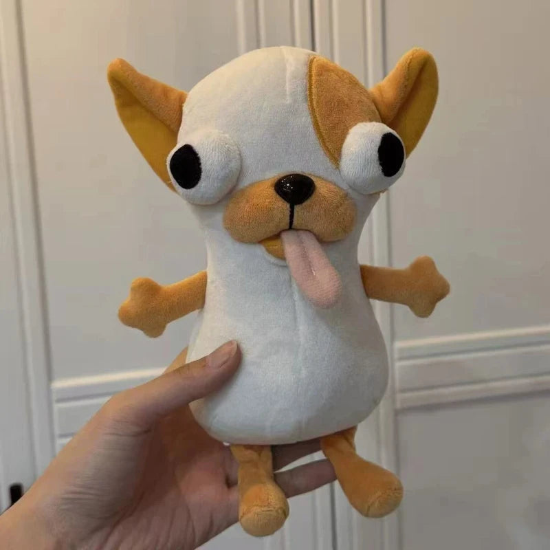 Chihuahua Gremlin Plush Stuffed Toy | Googly Eyes & Dangling Tongue | Novelty Gag Gift | 3 Colours | 20cm