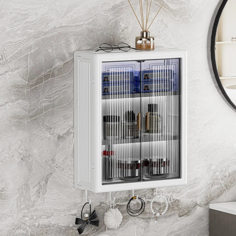 Wall-Mounted Bathroom Cabinet – Modern PVC Storage Cupboard, 4 Styles