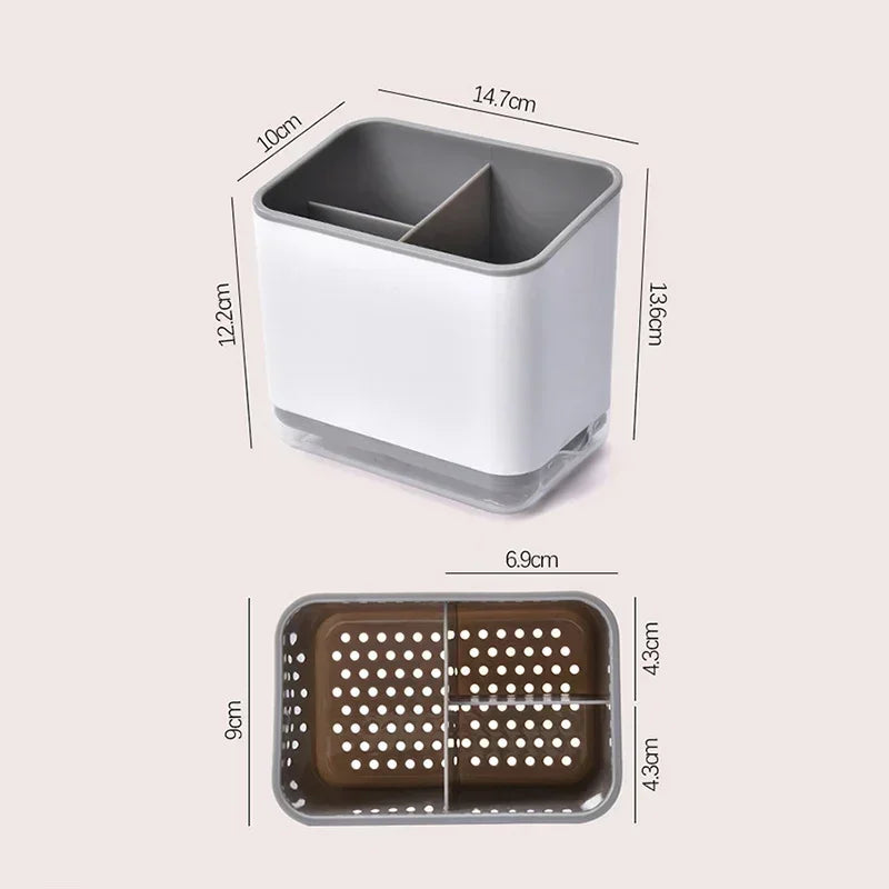 Kitchen Dish Drying Rack with Drainer – Multi-Use Organiser for Dishes, Chopsticks & Utensils