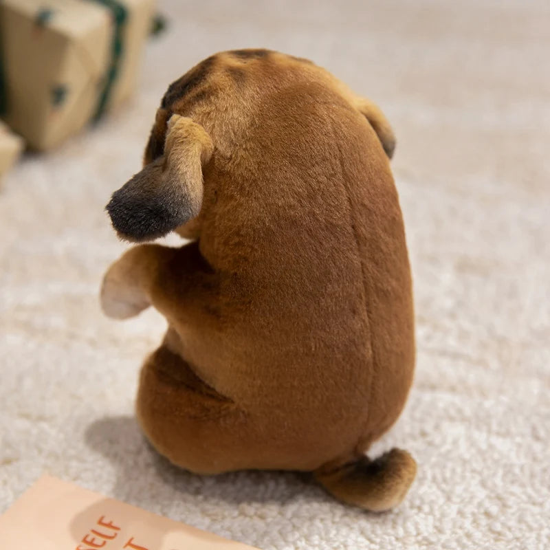Lifelike English Bulldog Puppy Plush Stuffed Toy | 4 Coat Styles | Simulation Velvet | 20cm