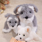 Kawaii Schnauzer & Westie Plush Stuffed Toy | Fluffy Long-Pile Coat | 2 Breeds, 2 Sizes