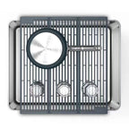 Foldable Kitchen Sink Drainer with Splash Guard – ABS & TPE, Black