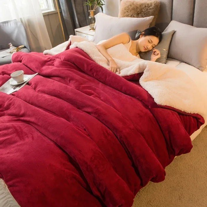Double-Sided Fleece Throw Blanket & Duvet Cover – Anti-Pilling, Machine Washable, 12 Colours