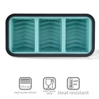 Silicone Compartment Lunch Box – Food-Grade, Microwave Safe, 2, 3 or 4 Grid, Blue