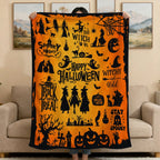 Halloween Flannel Throw Blanket for Sofas, Beds & Travel