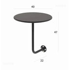 Wall-Mounted Round Floating Side Table | Iron | 6 Colours | Space-Saving