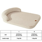 Sofa-Style Bolster Dog Bed with Pillow | Fiber Fill | Machine Washable | Non-Slip | S & M