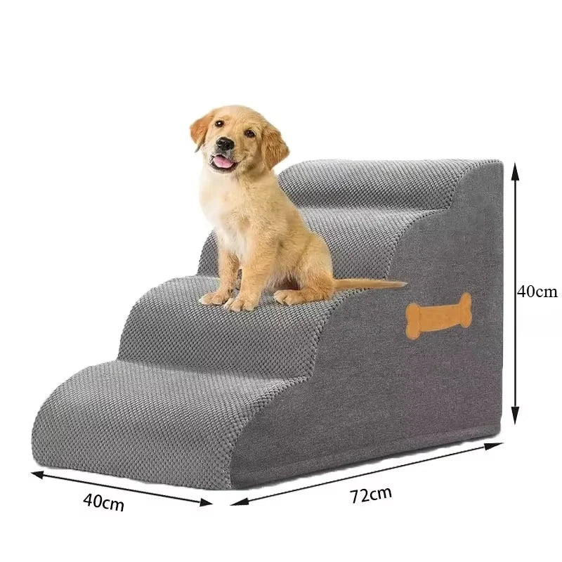 Sponge Pet Stairs for Dogs & Cats – Joint-Friendly, 2, 3 or 4 Steps