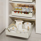 Pull-Out Cabinet Drawer Organizer with Slide Rails – No Drilling, 5 Sizes