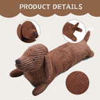 Dachshund Long Body Pillow Plush | Corduroy Coat | Lying Pose | 3 Sizes: 50, 70 & 110cm