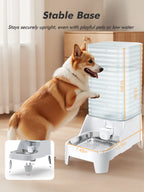 8L Gravity Pet Water Dispenser | Stainless Steel | Patented Leak-Free Faucet