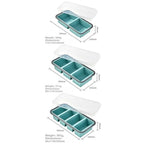 Silicone Compartment Lunch Box – Food-Grade, Microwave Safe, 2, 3 or 4 Grid, Blue