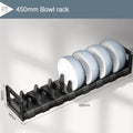 Cabinet Dish & Bowl Rack Organiser – Adjustable Space Aluminium Drawer Storage, 40cm or 45cm