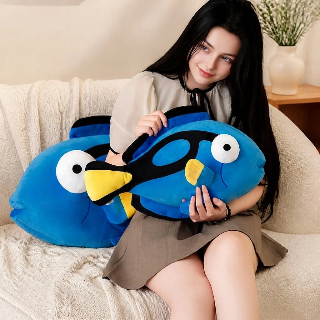 Blue Tropical Fish Plush Pillow, 21–83cm | BHH Living