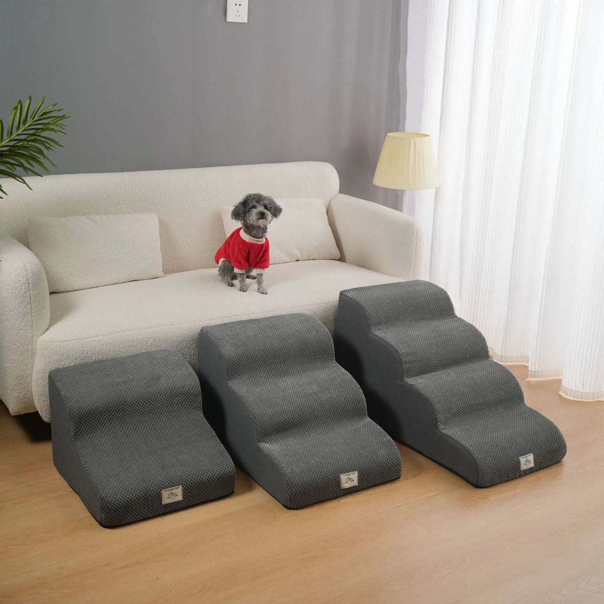 Detachable Washable Pet Stairs – 2, 3 or 4 Tiers, Non-Slip, for Bed & Sofa