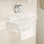Suction Cup Toilet Paper Holder – No-Drill Wall Mount, PET & ABS, S or L