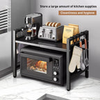 Expandable Microwave Shelf Organizer for Countertop Storage 16.5–25.2" (42–64 cm)