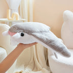 Manta Ray Plush Pillow, Blue or Gray, 49–64cm | BHH Living