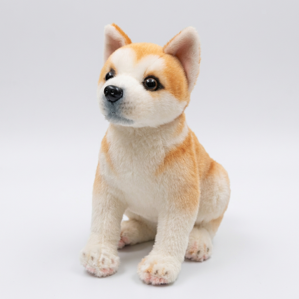Lifelike Shiba Inu Plush Stuffed Toy | 6 Styles | Simulation Coat | Multiple Poses | Some with Collar & Bell | 25–30cm