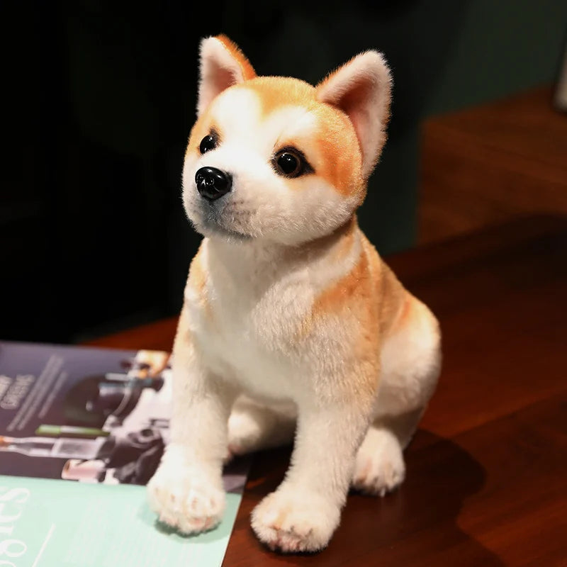Lifelike Shiba Inu Plush Stuffed Toy | 6 Styles | Simulation Coat | Multiple Poses | Some with Collar & Bell | 25–30cm