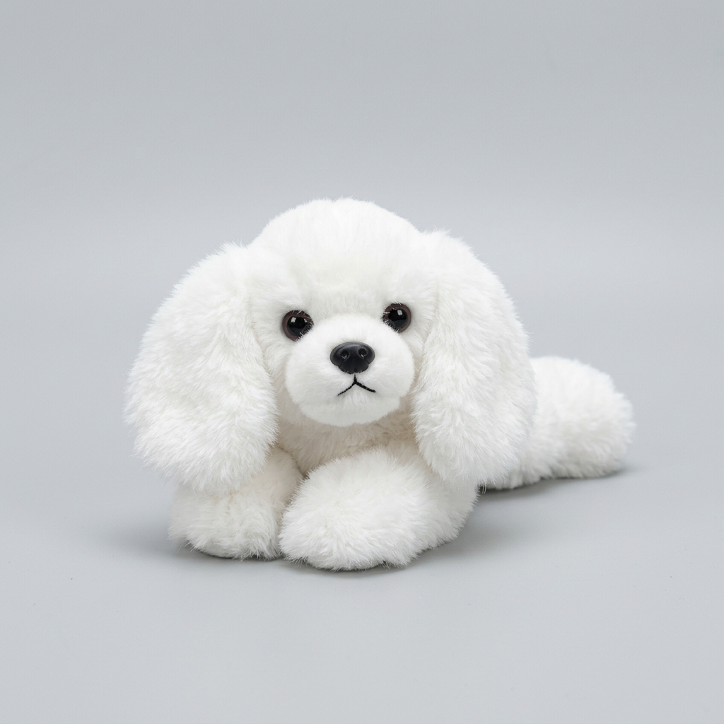 Kawaii Toy Poodle Plush Stuffed Toy | Floppy Ears | Long-Pile Coat | 30cm | 4 Colours