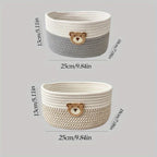 Bear Fabric Storage Basket for Toys, Clothes & Home Decor