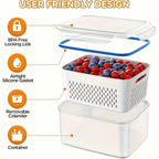 4-Piece Airtight Stackable Food Storage Container Set – Leakproof Meal Prep Boxes, Gray or Blue