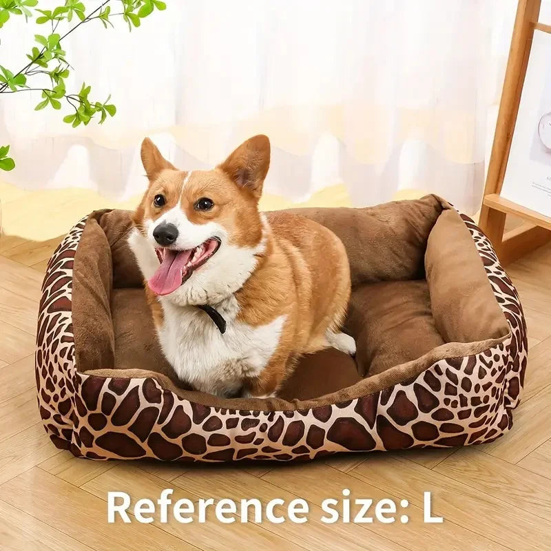 Striped Corduroy Calming Pet Cushion Bed | Breathable Fiber Fill | Hand Wash | 3 Sizes | 2 Styles