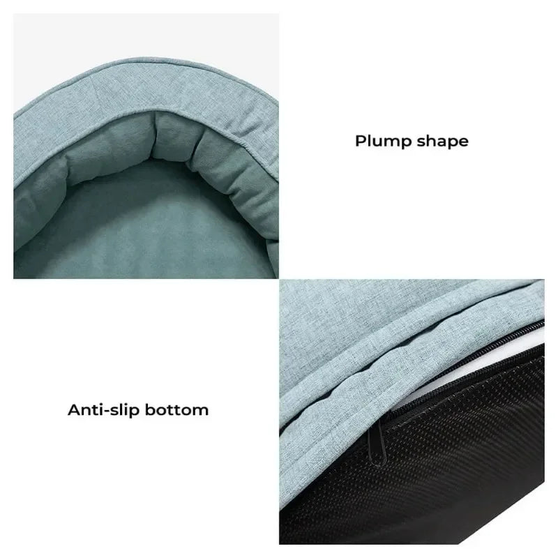 Corduroy Bolster Pet Sofa Bed | Waterproof Inner Cover | Detachable & Washable | 2 Sizes
