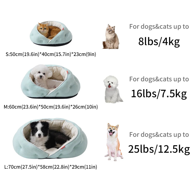 Calming Sofa Pet Bed | Soft Fibre | Anti-Slip | Dogs & Cats | 3 Sizes