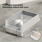 Stainless Steel Cat Litter Box | Semi-Enclosed, Splash-Proof | 15 Styles