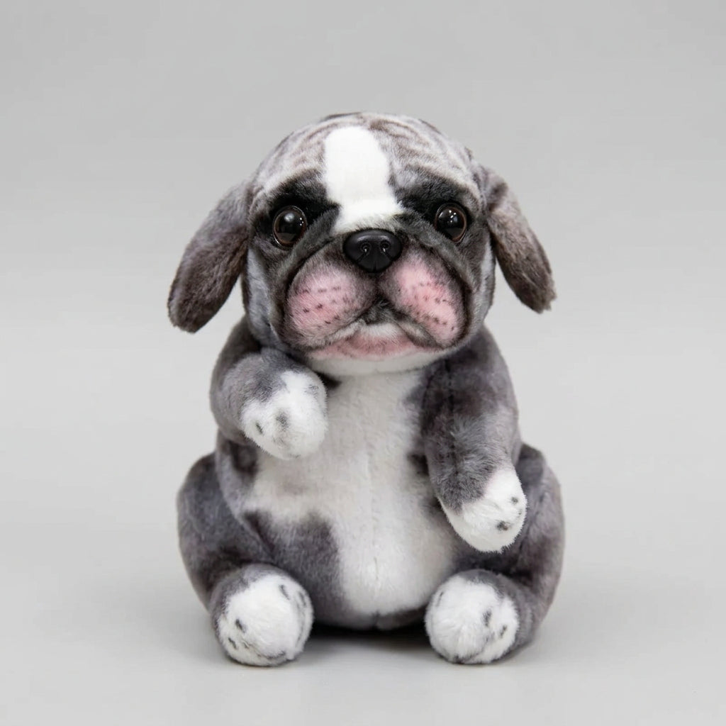 Lifelike English Bulldog Puppy Plush Stuffed Toy | 4 Coat Styles | Simulation Velvet | 20cm