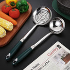 4-Piece 304 Stainless Steel Kitchen Utensil Set – Spatula, Soup Spoon & Frying Spatula