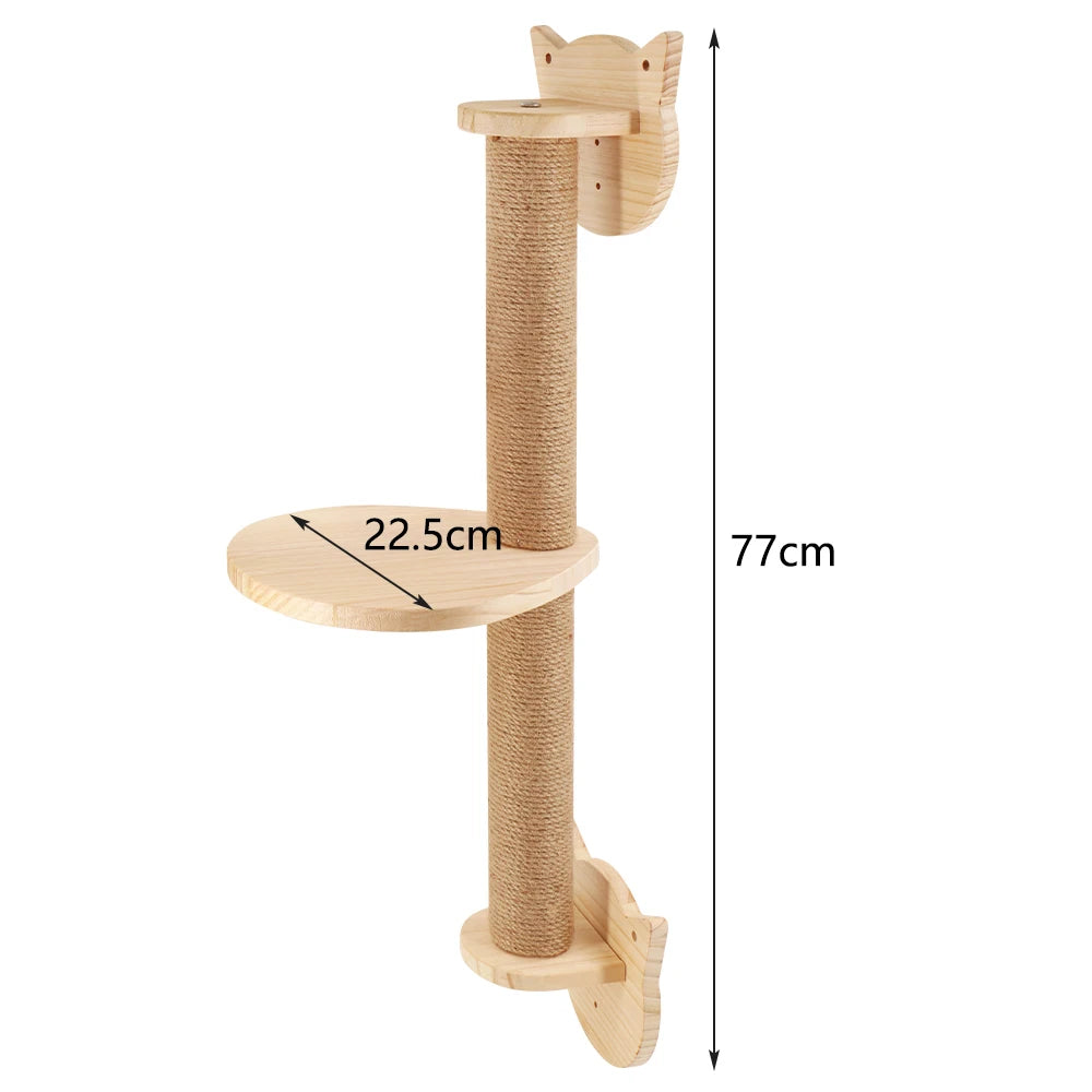 Wall-Mounted Cat Climbing Shelves – Modular Steps, Hammock, Scratching Posts & Shelves