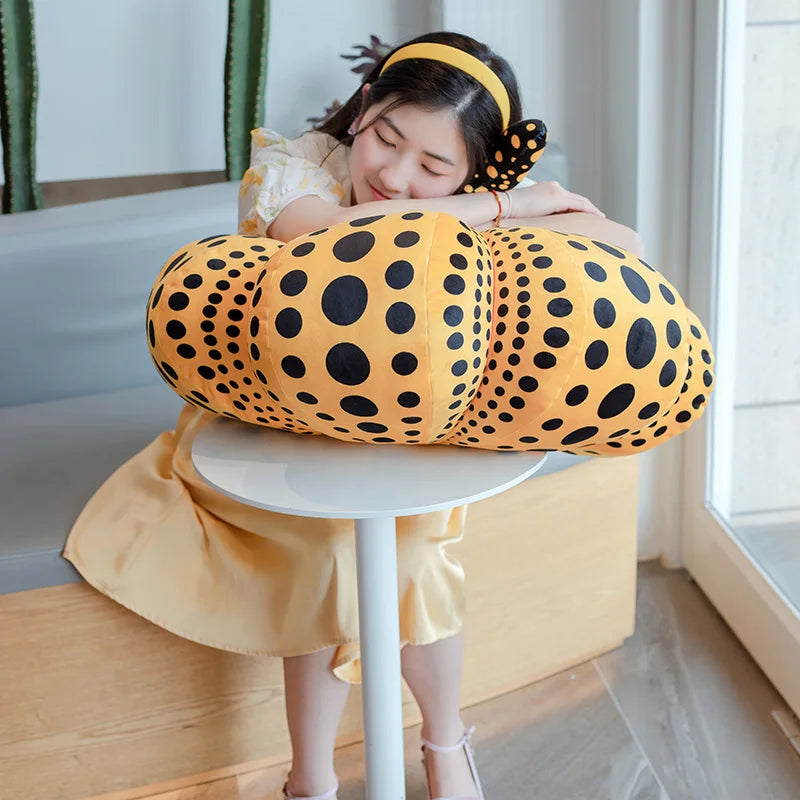 Polka Dot Pumpkin Plush Cushion Pillow | PP Cotton | 3 Colours | 3 Sizes 20–40cm