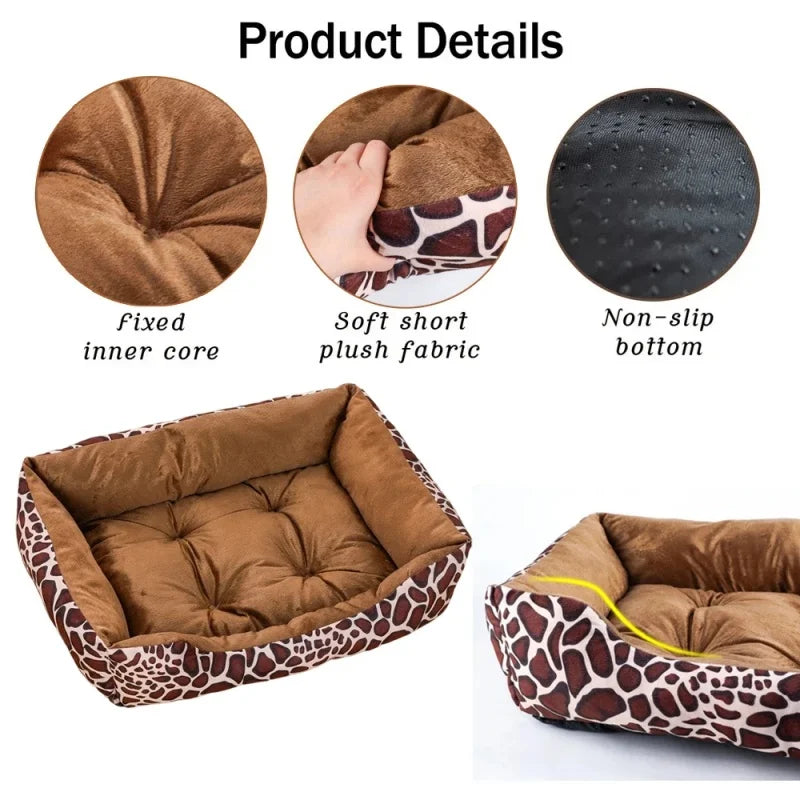 Striped Corduroy Calming Pet Cushion Bed | Breathable Fiber Fill | Hand Wash | 3 Sizes | 2 Styles