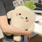 Kawaii Carrot & Turnip Plush Stuffed Toy | PP Cotton Fill | Desk Decoration | 2 Sizes