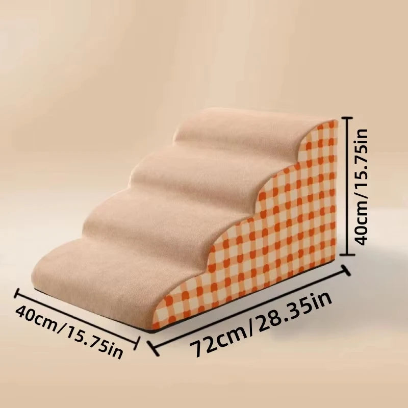 High-Density Foam Pet Stairs – Non-Slip, 2, 3 or 4 Steps for Dogs & Cats