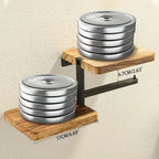 Wall-Mounted Wooden Toilet Paper Holder with Shelf – Bathroom Tissue Roll Dispenser
